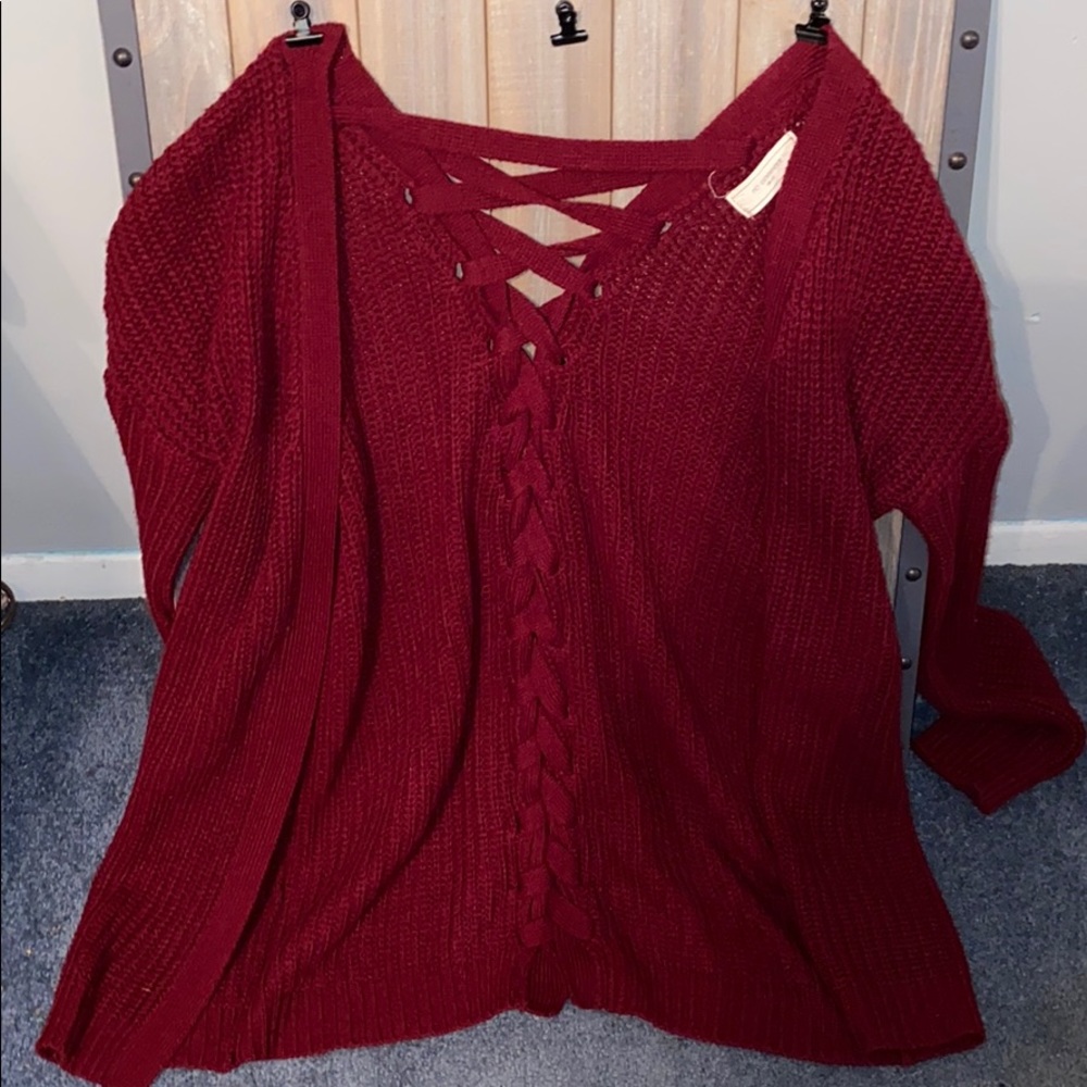 Cardigan with braided back